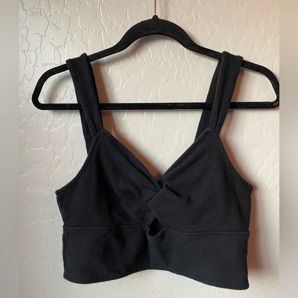 Madewell Size L Crop Tank Black